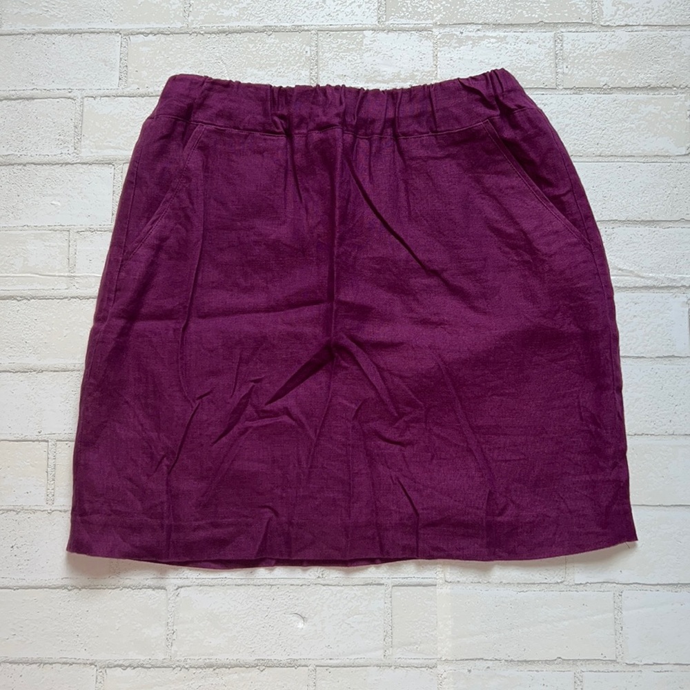 Fully Lined - Plum Color - Loft Linen Skirt - Size Small - Great Condition